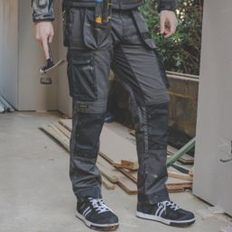 Stanley Austin Work Trousers Grey/Black 32" W 31" L