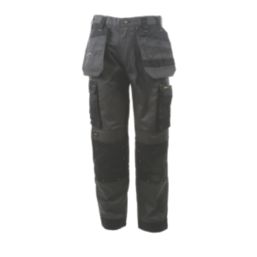 Stanley Austin Work Trousers Grey/Black 32" W 31" L