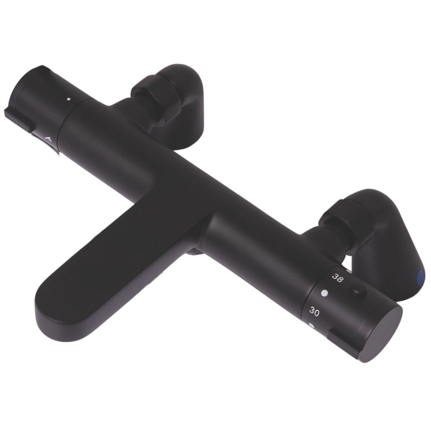 ETAL Orhan Deck Mounted Thermostatic Bath Shower Mixer Tap Matt Black (893VN)