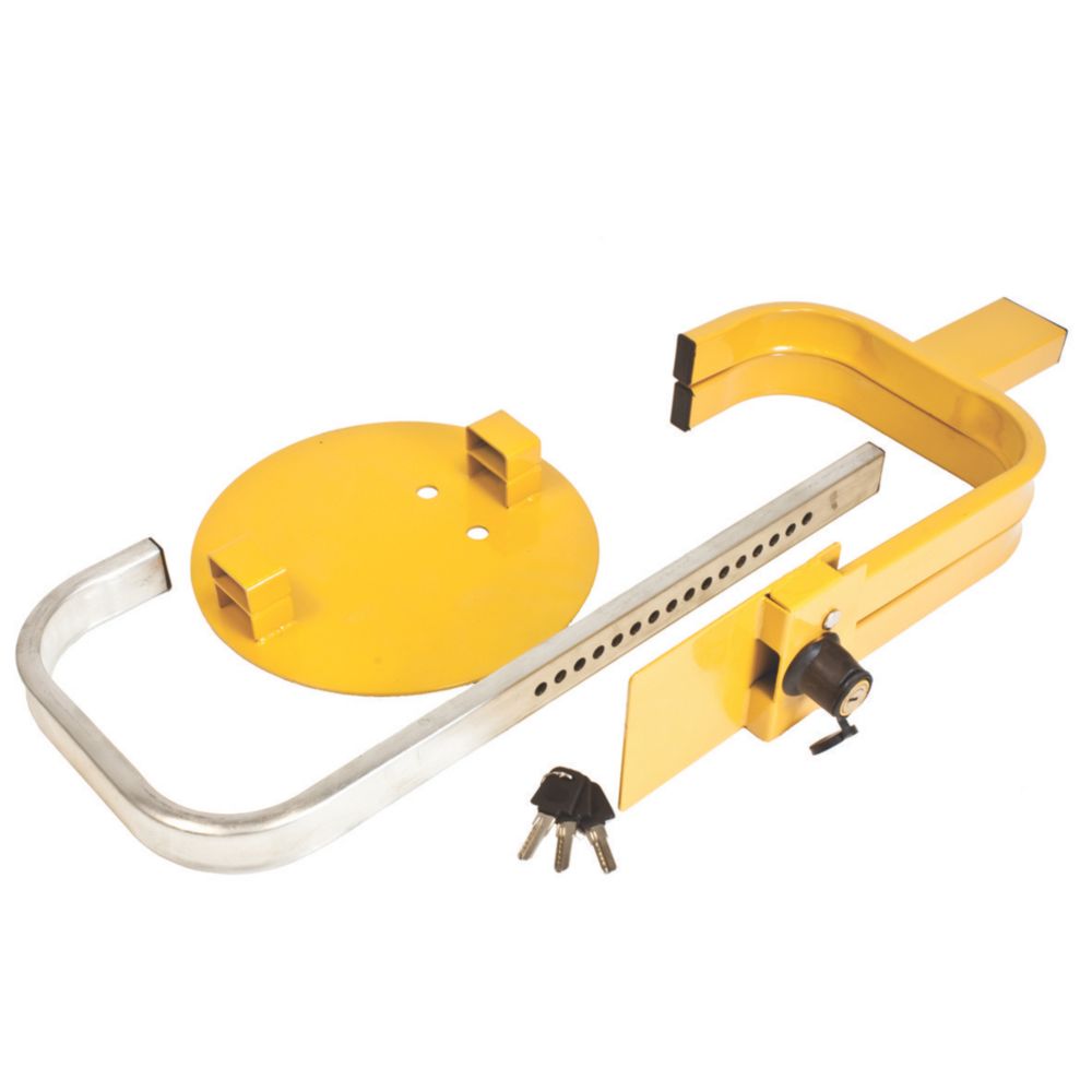 Maypole MP9061 Universal Trailer Wheel Clamp 810" Yellow Screwfix