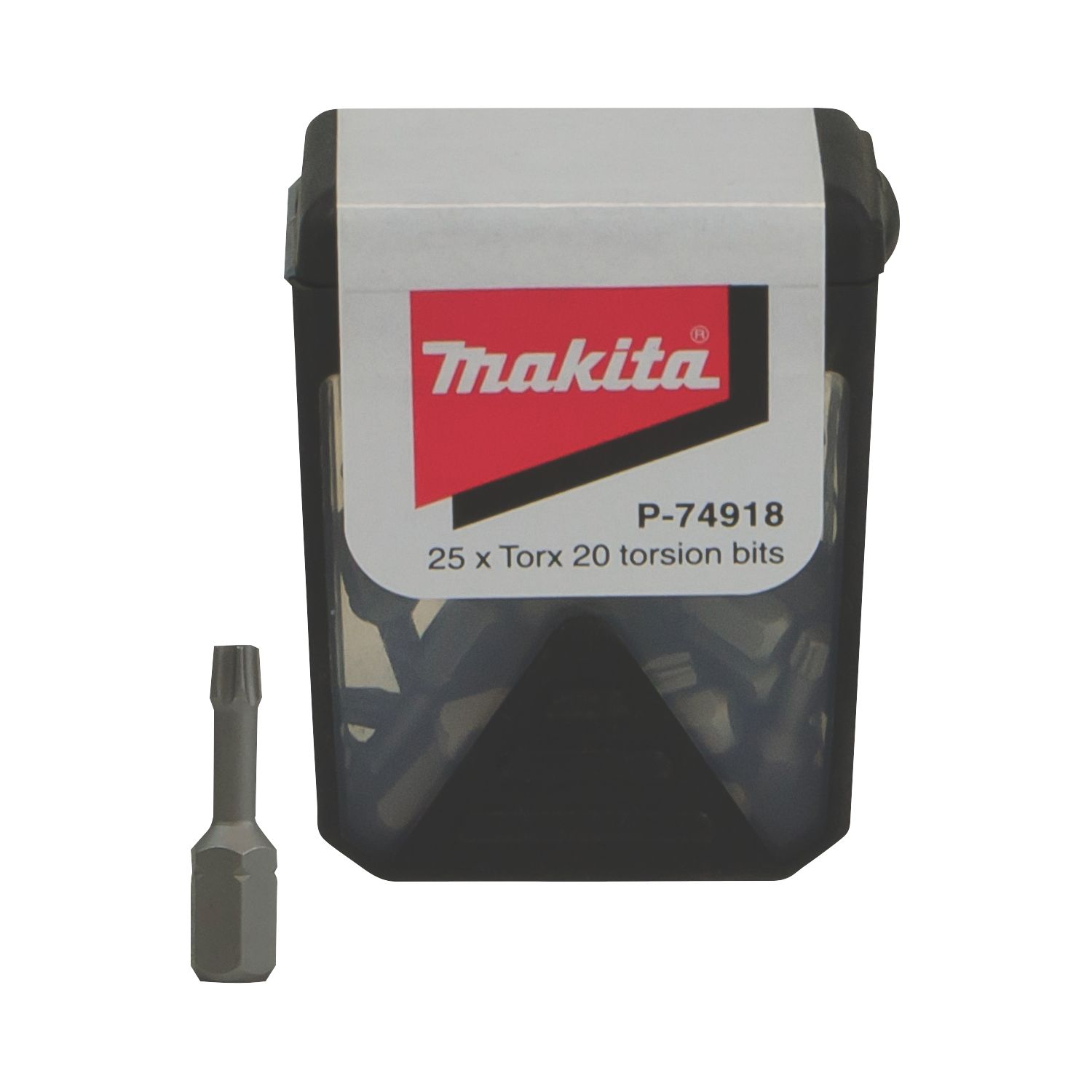 Makita 1/4" 25mm Hex Shank TX20 Torsion Screwdriver Bit Box 25 Pack (8943R)