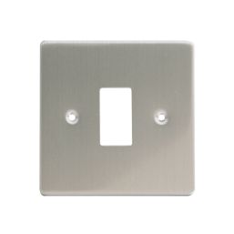 Varilight PowerGrid 1-Module Grid Faceplate Brushed Steel