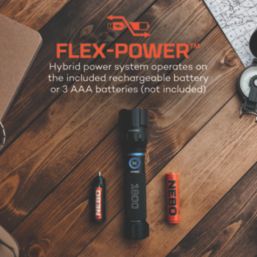 Nebo Blueline Flex Rechargeable LED Handheld Torch Black 1800lm