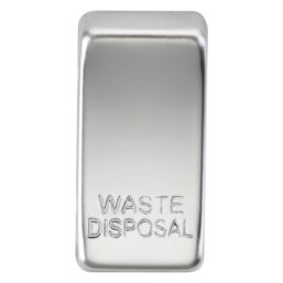 Knightsbridge 'WASTE DISPOSAL' Switch Cover Polished Chrome