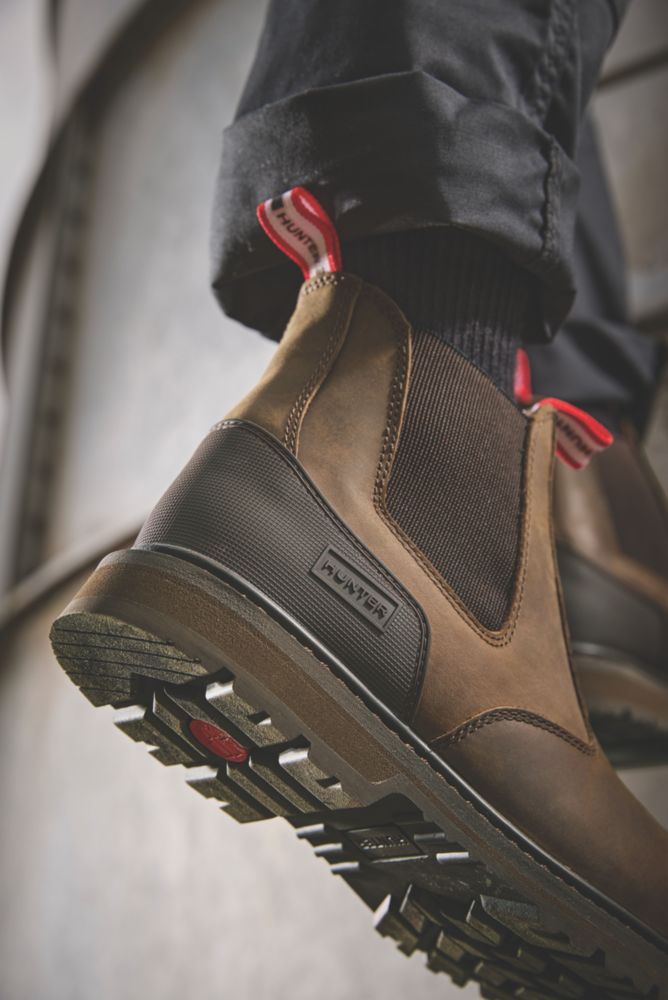 Hunter Thunder Dealer Size 11 Brown Water-Resistant Steel Toe Cap