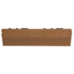 Apollo Brown Composite Straight Interlocking Decking Edging 24mm x 0.3m x 0.075m