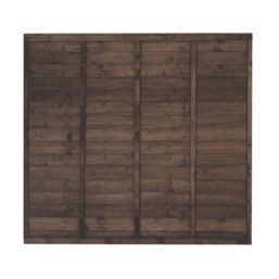 Forest TP Super Lap  Fence Panels Dark Brown 6' x 5' 6" Pack of 5