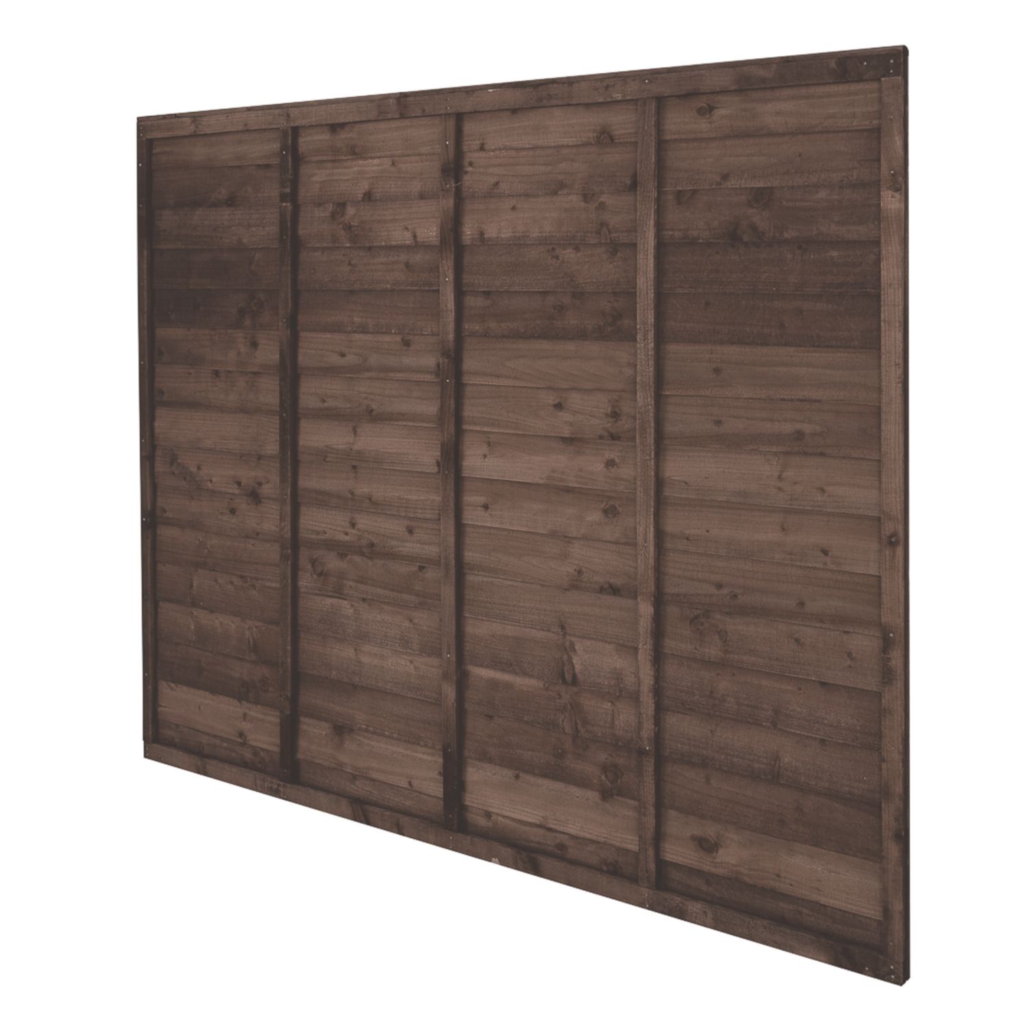 Forest TP Super Lap Fence Panels Dark Brown 6' x 5' 6" Pack of 5 (894FL)