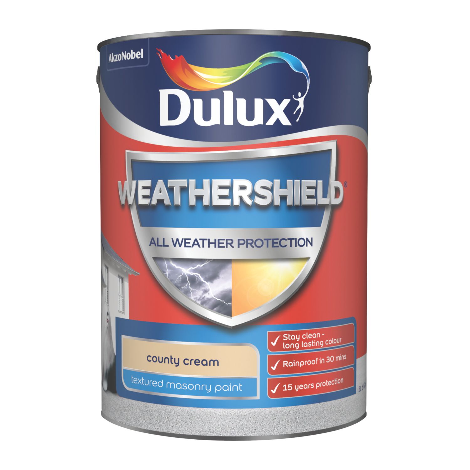 Dulux 5Ltr Textured County Cream Masonry Paint (894FR)