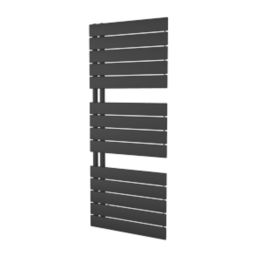 Ximax 1195mm x 500mm 2109BTU Black Flat Designer Towel Radiator