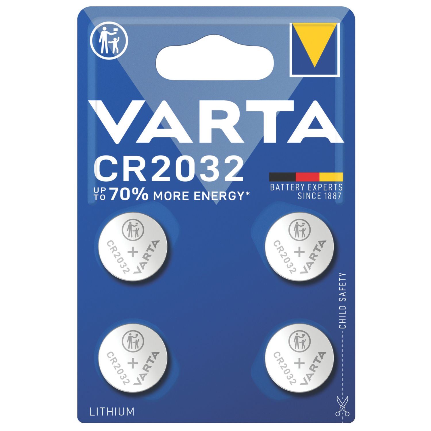 Varta CR2032 3V Coin Cell Lithium Battery 4 Pack (894HK)