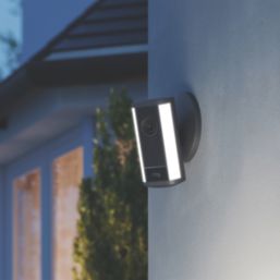 Ring 5CCEA4 Black Wireless 4K Outdoor Security Camera with Spotlight & PIR Sensor