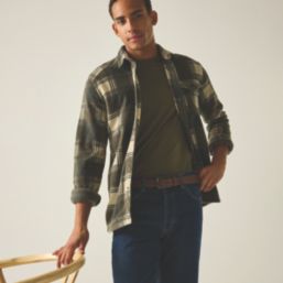 Regatta Frankie  Shacket Smokey Olive/Dark Khaki Check Medium 39-40" Chest