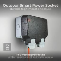 British General  IP66 13A 2-Gang SP Weatherproof Outdoor Switched Smart Wi-Fi Controlled Socket