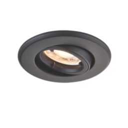 Saxby Major GU10 Tilt  Fire Rated Recessed Downlight Black
