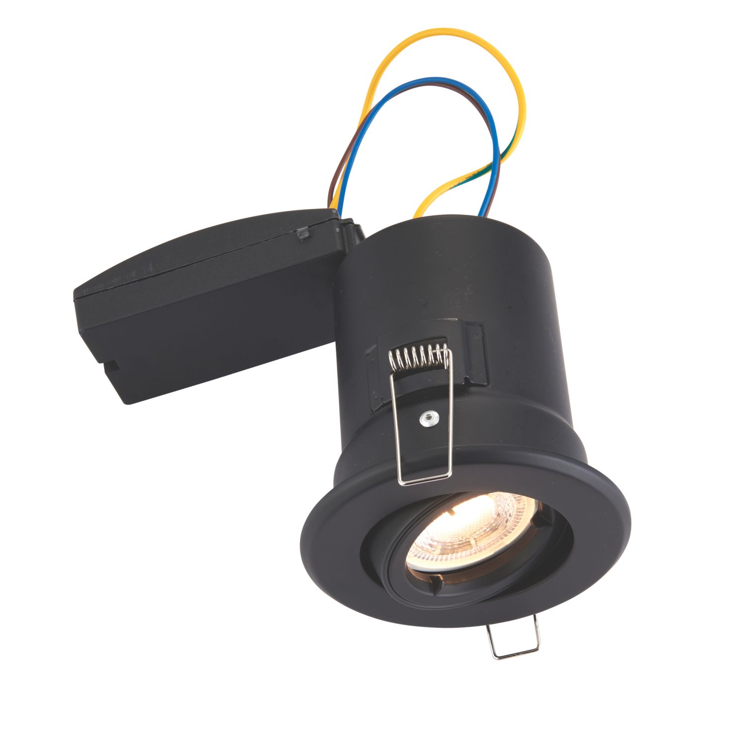 Saxby Major GU10 Tilt Fire Rated Recessed Downlight Black (894RE)