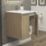 Newland  Double Door Wall-Mounted Vanity Unit with Basin Effect Natural Oak 500mm x 450mm x 540mm