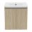 Newland  Double Door Wall-Mounted Vanity Unit with Basin Effect Natural Oak 500mm x 450mm x 540mm