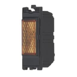 Contactum  Amber Neon Power Indicator with Black Inserts 230V