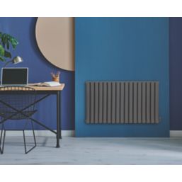Towelrads Dorney 600mm x 1012mm 2136BTU Anthracite Horizontal Designer Radiator