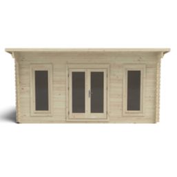 Forest Mendip 16' 6" x 13' (Nominal) Pent Timber Log Cabin