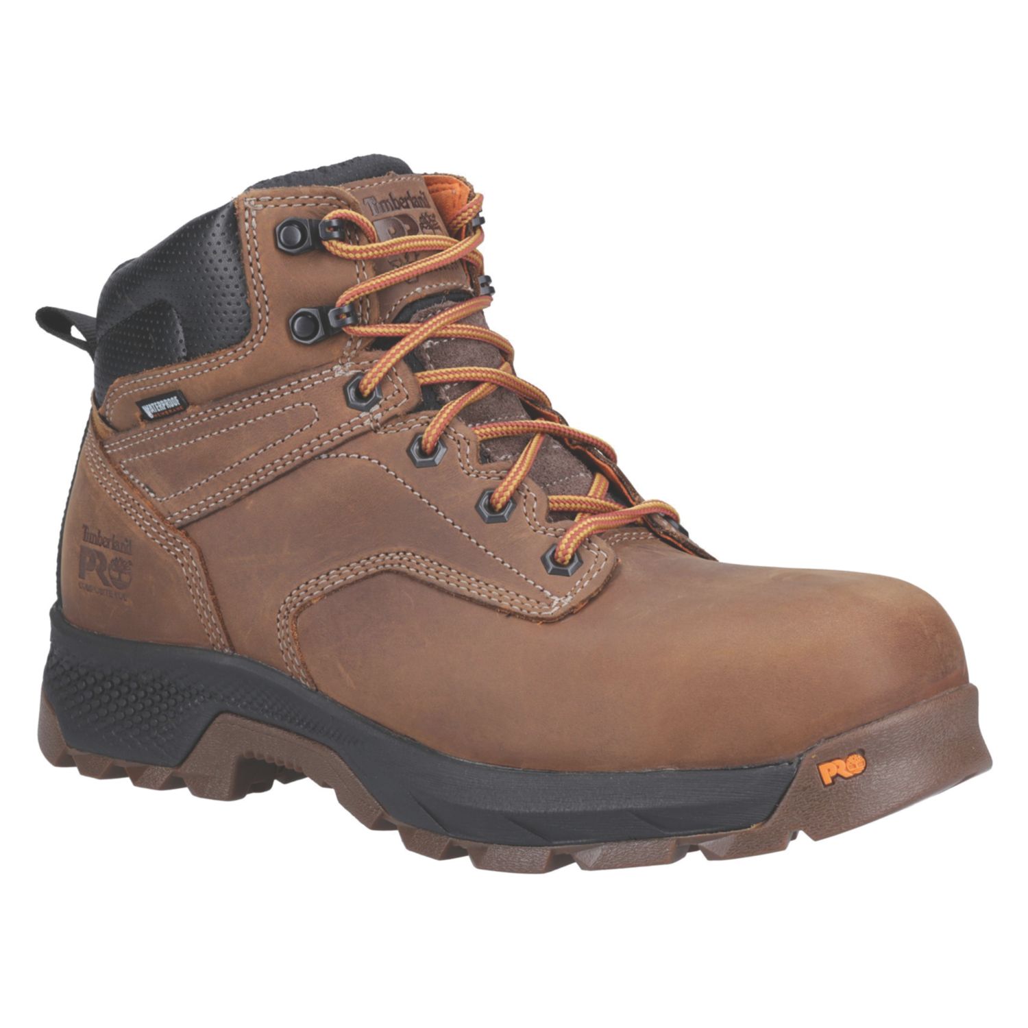 Timberland Pro Titan 6" Size 7 Brown Waterproof Safety Boots (894TN)