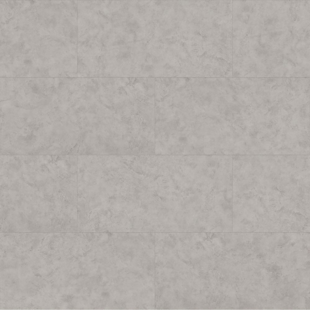 Kraus Gillow Stone Grey Tile-Effect LVT Flooring 2.2m² - Screwfix