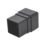 FloPlast  Square Socket Black 65mm