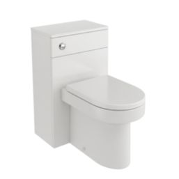 Idaho Bathroom Unit with Back-to-Wall Toilet & Concealed Cistern White Gloss 500mm x 820mm x 769mm 4 Piece Set