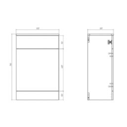 Idaho Bathroom Unit with Back-to-Wall Toilet & Concealed Cistern White Gloss 500mm x 820mm x 769mm 4 Piece Set