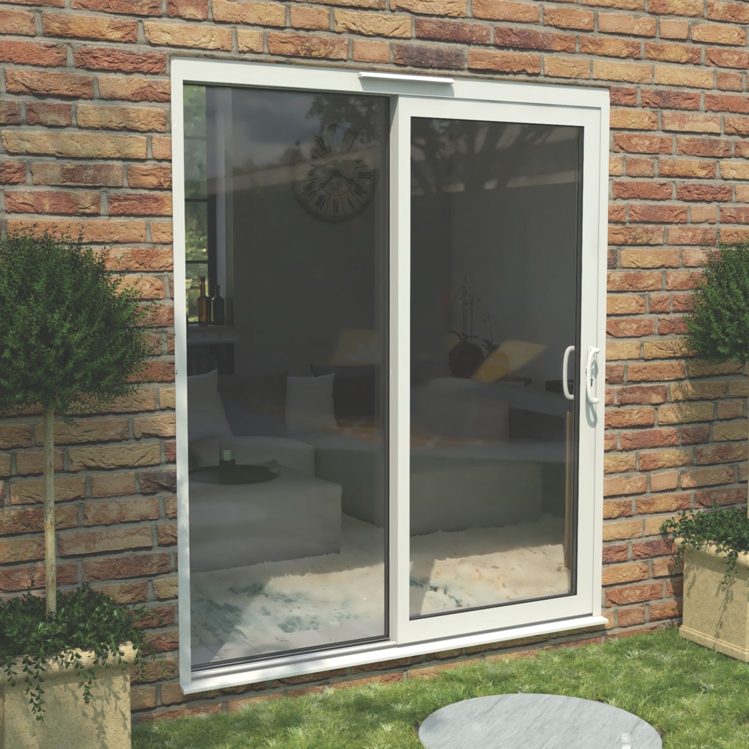 Green & Taylor Right-Handed White Metal Sliding Patio Door 2090mm x 1790mm (895CT)