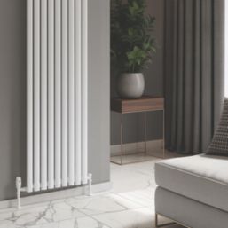 Reina Elips Single 1600mm x 420mm 2657BTU White Vertical Designer Radiator