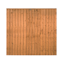 Forest Vertical Board Closeboard  Garden Fencing Panel Golden Brown 6' x 5' 6" Pack of 3