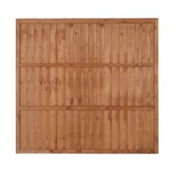 Forest Vertical Board Closeboard  Fence Panels Golden Brown 6' x 5' 6" Pack of 3