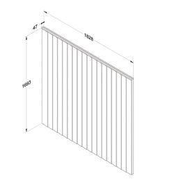 Forest Vertical Board Closeboard  Fence Panels Golden Brown 6' x 5' 6" Pack of 3