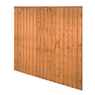 Forest Vertical Board Closeboard  Garden Fencing Panel Golden Brown 6 x 5' 6" Pack of 3