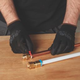 Flomasta  Plastic Collet Clips Red 22mm 10 Pack