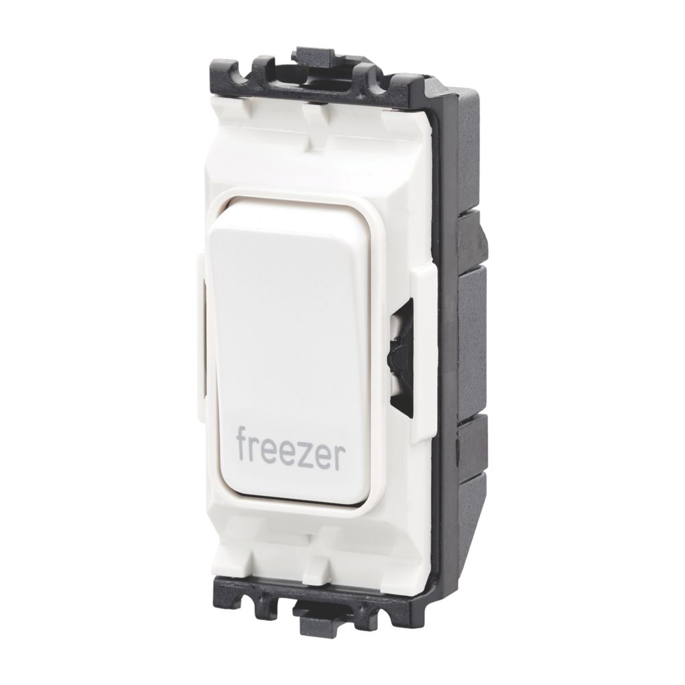 MK Grid Plus 20A Grid DP Freezer Switch White with Colour-Matched ...