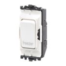MK Grid Plus 20A Grid DP Freezer Switch White  with Colour-Matched Inserts