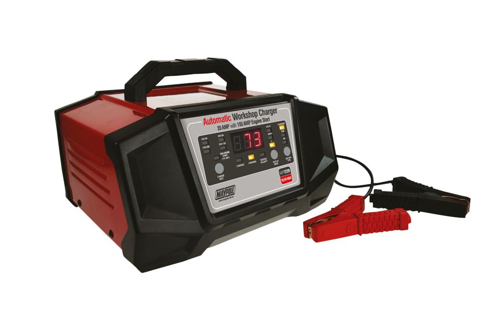 Ring 60A Automatic Trolley Smart Battery Charger & Jump Starter 12/24V DCV  - Screwfix
