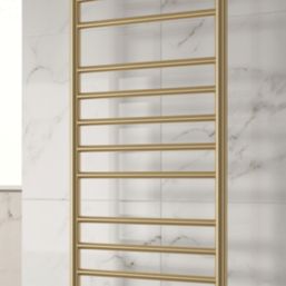 Reina 1200mm x 500mm 495BTU Gunmetal Flat Electric Towel Radiator