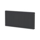 Reina 600mm x 1190mm 5277BTU Black Horizontal 3 Column Radiator