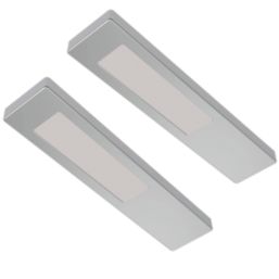 Sensio Ark Pro Rectangular LED Under Cabinet Lights Steel 5W 110-140lm 2 Pack