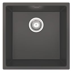 ETAL Comite 1 Bowl Composite Kitchen Sink Gloss Black 440mm x 440mm