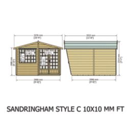 Shire Sandringham 10' x 10' (Nominal) Apex Timber Summerhouse