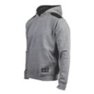 CAT Logo Panel Hooded Sweatshirt Dark Heather Grey 4X Large 58-60" Chest