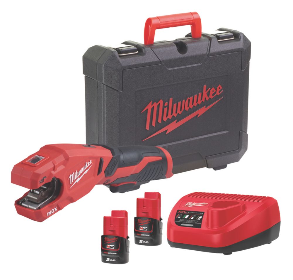 Milwaukee M12PCSS-202C 12V 2 x 2.0Ah Li-Ion RedLithium Cordless Pipe Cutter  - Screwfix