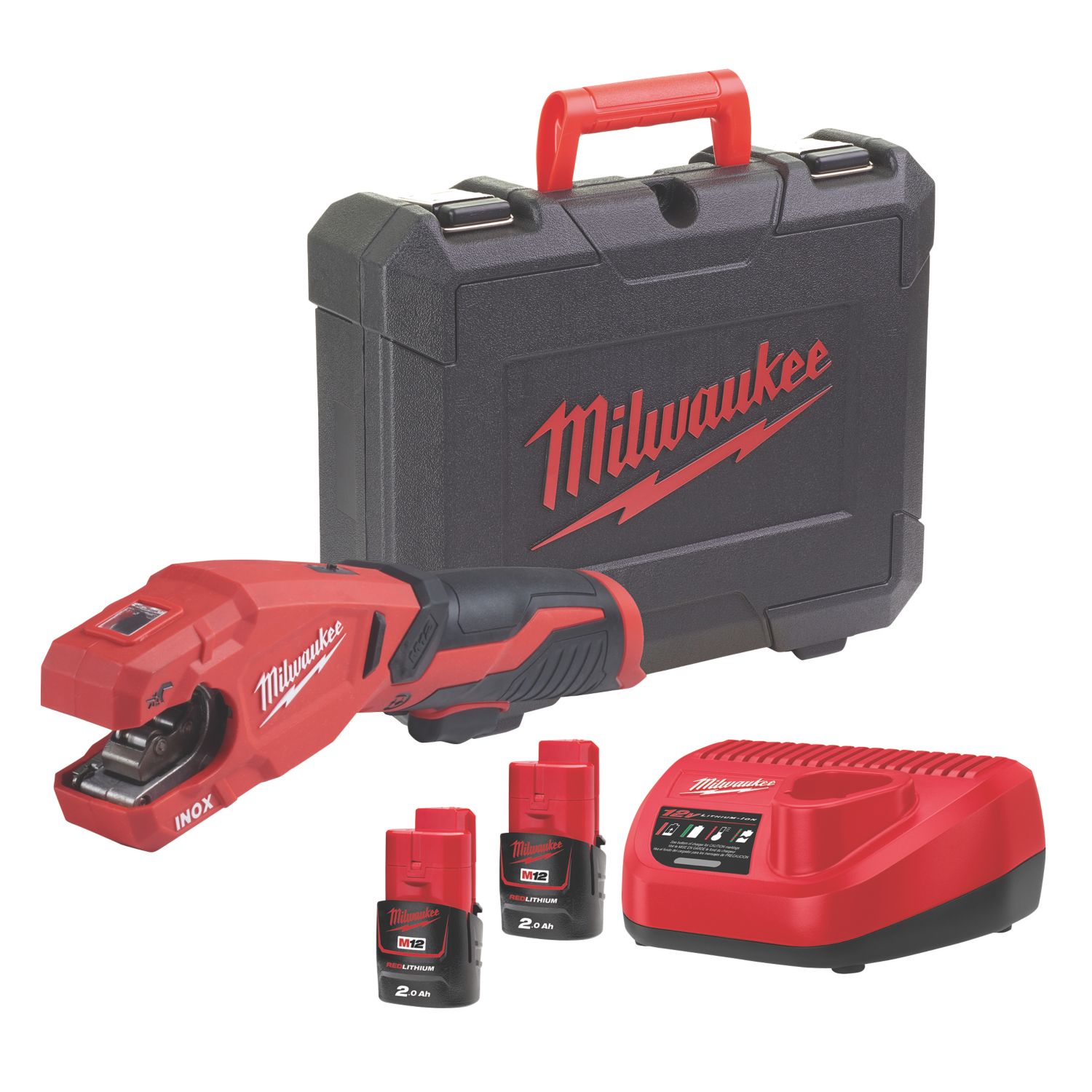 Milwaukee M12PCSS-202C 12V 2 x 2.0Ah Li-Ion RedLithium Cordless Pipe Cutter (895VT)