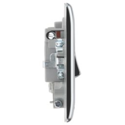 British General Nexus Metal 13A Switched Fused Spur & Flex Outlet with LED Polished Chrome