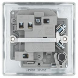 British General Nexus Metal 13A Switched Fused Spur & Flex Outlet with LED Polished Chrome